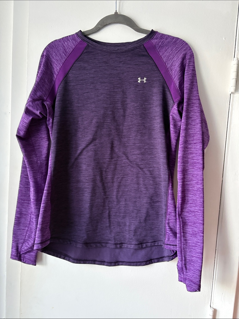 Under Armour Purple Heathered Long Sleeve Performance Tee
